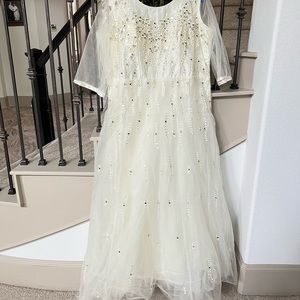 White ivory Indian gown, churidar